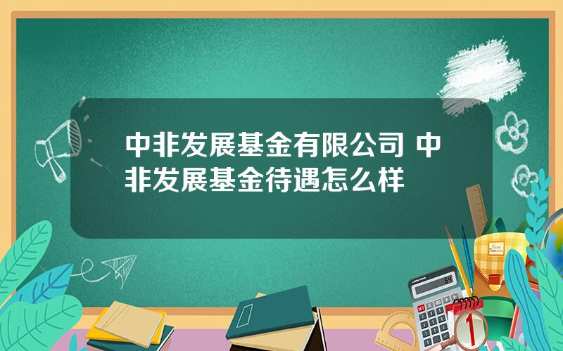 中非发展基金有限公司 中非发展基金待遇怎么样